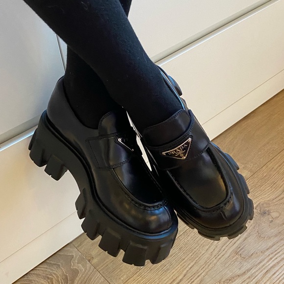 Prada Shoes - Prada Monolith Loafers in size US 5